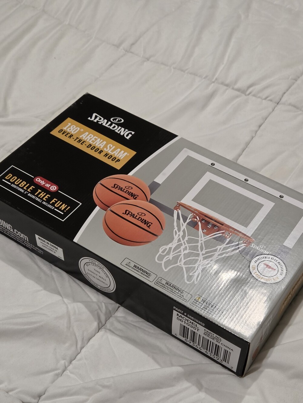 NEW Spalding 180 Arena Slam Over-The-Door Basketball Hoop Target Exclusive 2 Bal